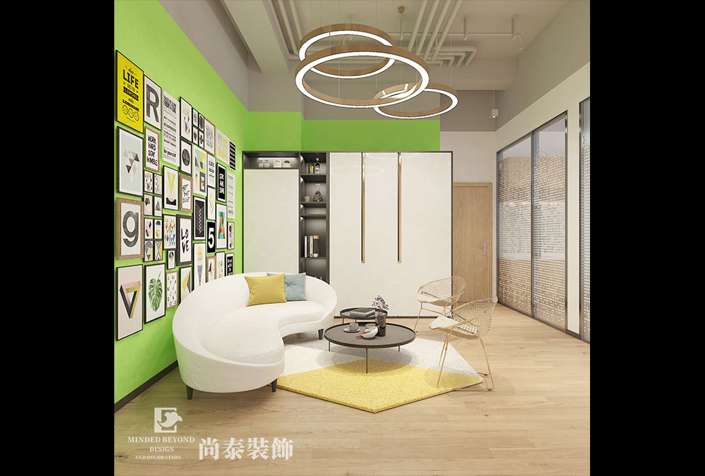 深圳龍華富隆特工業園體育用品公司辦公室裝修效果圖